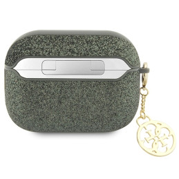 Guess Glitter Flake 4G Charm dėklas, skirtas AirPods Pro 2 – žalias