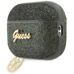 Guess Glitter Flake 4G Charm dėklas, skirtas AirPods Pro 2 – žalias