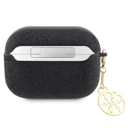 Guess Glitter Flake 4G Charm dėklas, skirtas AirPods Pro 2 – juodas