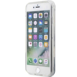 Karl Lagerfeld Glitter Choupette galvos dėklas, skirtas iPhone 7 / 8 / SE 2020 / SE 2022 - sidabras