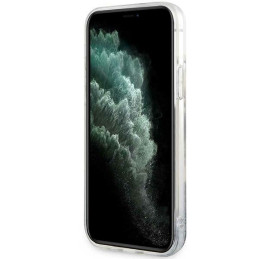 Karl Lagerfeld Glitter Choupette Head dėklas, skirtas iPhone 12 / iPhone 12 Pro - sidabrinis