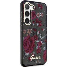 Guess Flower Collection dėklas, skirtas Samsung Galaxy S23+ - žalias