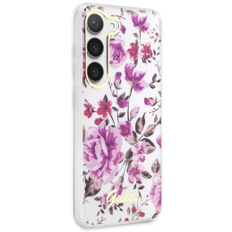 Guess Flower Collection dėklas Samsung Galaxy S23+ - baltas