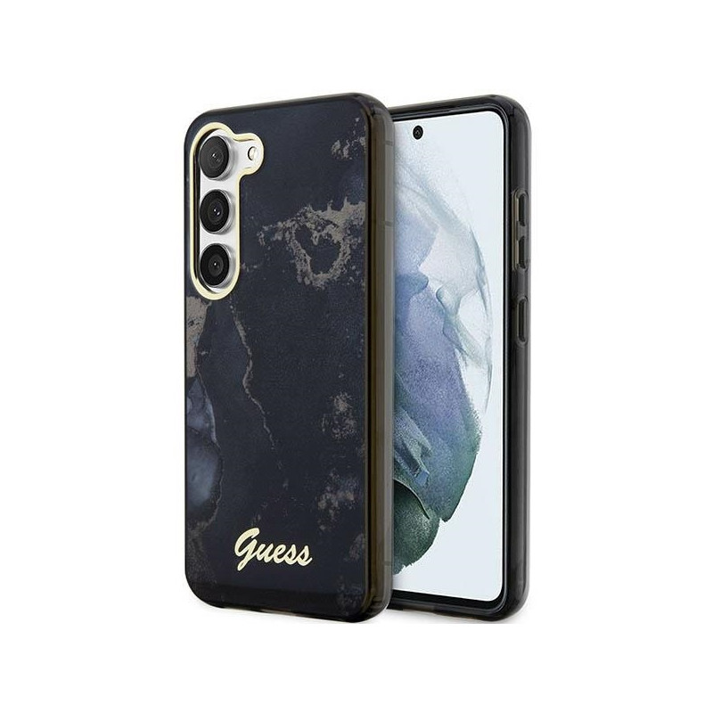 Guess Golden Marble Collection S23+ dėklas - juodas