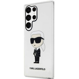 Karl Lagerfeld Ikonik Karl dėklas Samsung Galaxy S23 Ultra - skaidrus