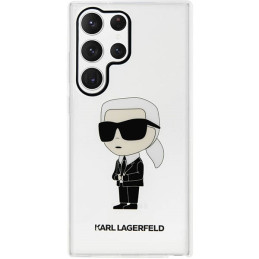 Karl Lagerfeld Ikonik Karl dėklas Samsung Galaxy S23 Ultra - skaidrus