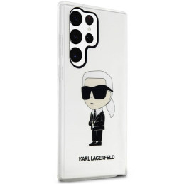 Karl Lagerfeld Ikonik Karl dėklas Samsung Galaxy S23 Ultra - skaidrus