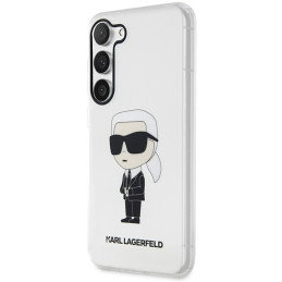 Karl Lagerfeld Ikonik Karl dėklas Samsung Galaxy S23+ - skaidrus