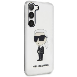 Karl Lagerfeld Ikonik Karl dėklas Samsung Galaxy S23+ - skaidrus