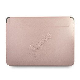 Guess Saffiano Script dangtelis 13" nešiojamam kompiuteriui – rožinis