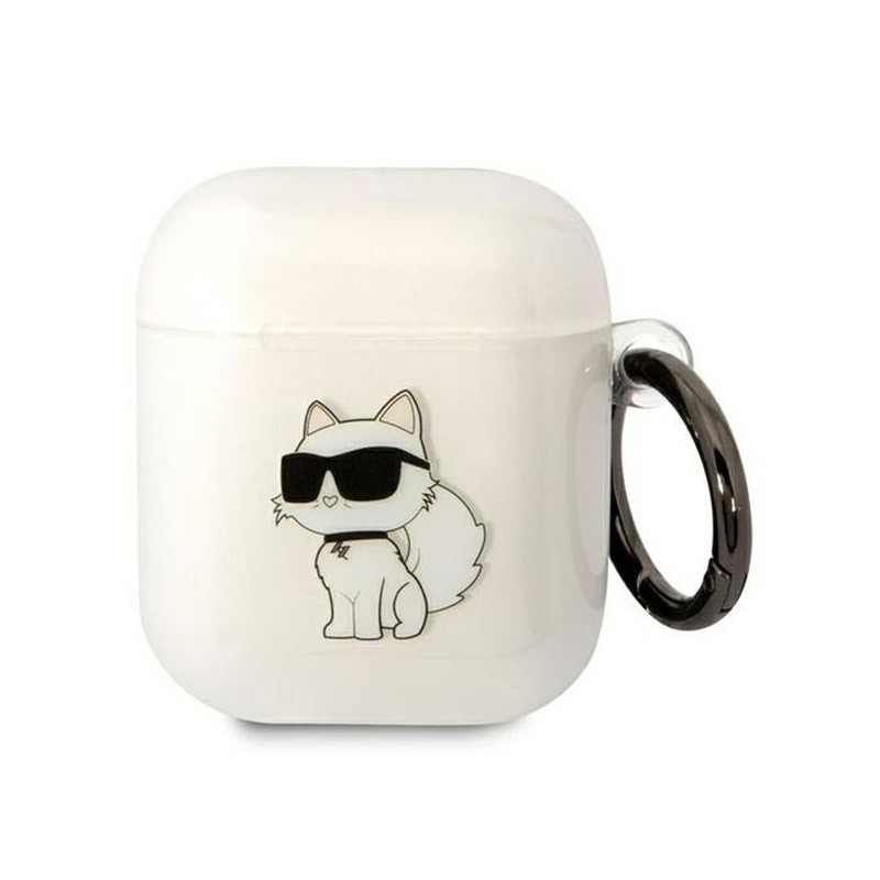 Karl Lagerfeld Ikonik Choupette dėklas, skirtas AirPods 1/ 2 - skaidrus