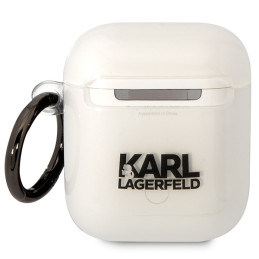 Karl Lagerfeld Ikonik Choupette dėklas, skirtas AirPods 1/ 2 - skaidrus