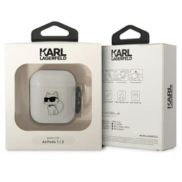 Karl Lagerfeld Ikonik Choupette dėklas, skirtas AirPods 1/ 2 - skaidrus