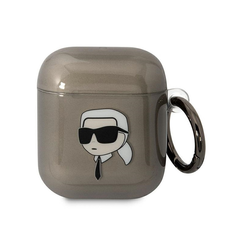Karl Lagerfeld Karl& 39 s Head dėklas, skirtas AirPods 1/ 2 – juodas