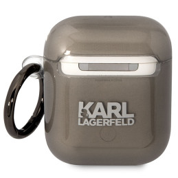 Karl Lagerfeld Karl& 39 s Head dėklas, skirtas AirPods 1/ 2 – juodas
