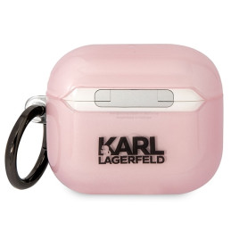 Karl Lagerfeld Ikonik Choupette dėklas, skirtas AirPods 3 – rožinis