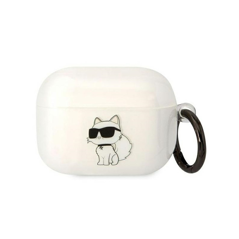 Karl Lagerfeld Ikonik Choupette dėklas, skirtas AirPods Pro - skaidrus