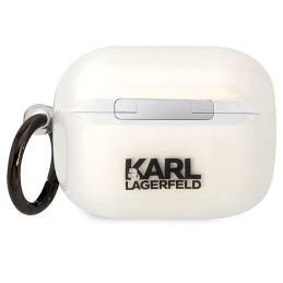 Karl Lagerfeld Karl& 39 s Head dėklas, skirtas AirPods Pro – skaidrus