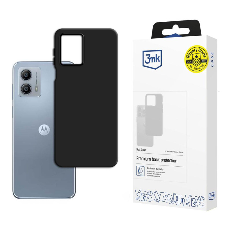 3mk matinis dėklas, skirtas Motorola Moto G53 – juodas