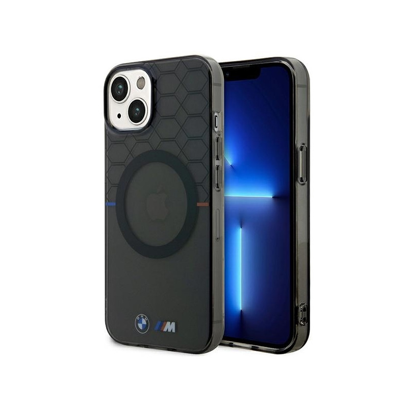 BMW Pattern MagSafe dėklas iPhone 14 Plus - pilkas