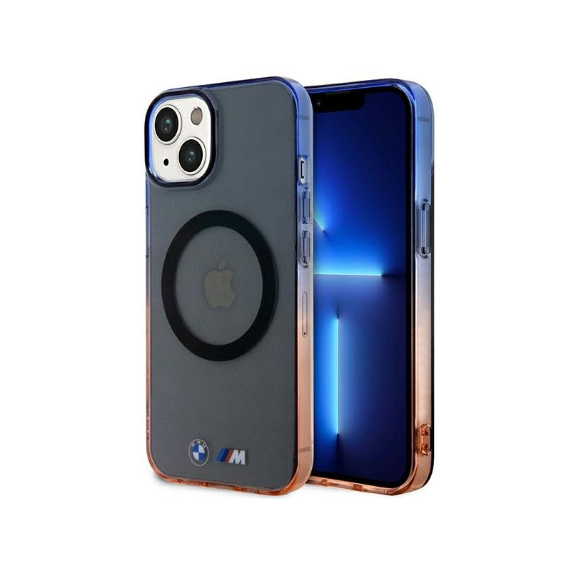 BMW Gradient Bumper MagSafe dėklas iPhone 14 - pilkas