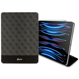 Guess 4G Stripe Allover dėklas iPad Pro 12,9" - juodas