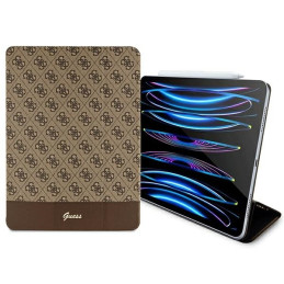 Guess 4G Stripe Allover dėklas iPad Pro 12,9" - rudas