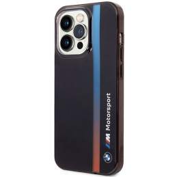 BMW IML Tricolor Stripe dėklas iPhone 14 Pro - juodas