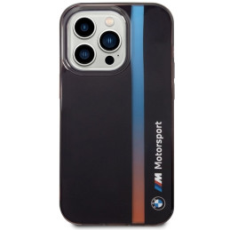 BMW IML Tricolor Stripe dėklas iPhone 14 Pro - juodas