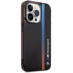 BMW IML Tricolor Stripe dėklas iPhone 14 Pro - juodas
