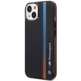 BMW IML Tricolor Stripe dėklas iPhone 14 - juodas