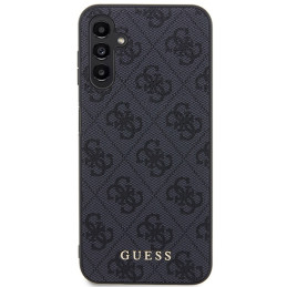 Guess 4G Metal Gold Logo dėklas, skirtas Samsung Galaxy A14 - pilkas