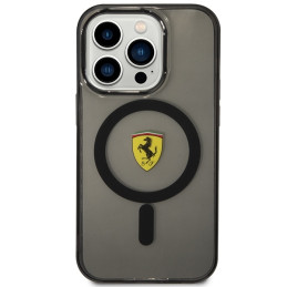 Ferrari Translucent MagSafe dėklas iPhone 14 Pro - juodas