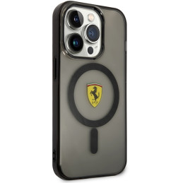 Ferrari Translucent MagSafe dėklas iPhone 14 Pro - juodas