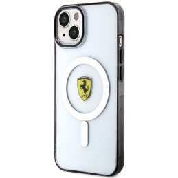 Ferrari Outline MagSafe dėklas iPhone 14 Plus - skaidrus