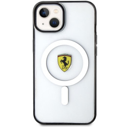 Ferrari Outline MagSafe dėklas iPhone 14 Plus - skaidrus