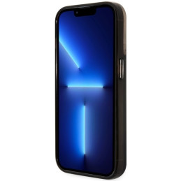 Guess Liquid Glitter 4G Transculent dėklas iPhone 14 Pro - juodas