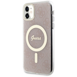 Guess 4G MagSafe dėklas iPhone 11 - rožinis