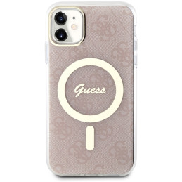 Guess 4G MagSafe dėklas iPhone 11 - rožinis