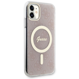 Guess 4G MagSafe dėklas iPhone 11 - rožinis