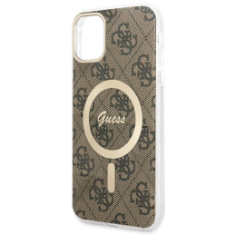 Guess 4G MagSafe dėklas iPhone 11 - rudas