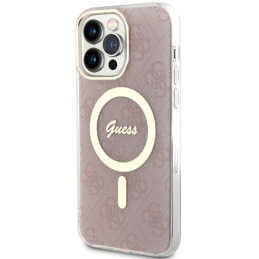 Guess 4G MagSafe dėklas iPhone 13 Pro Max - rožinis