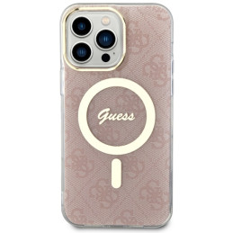 Guess 4G MagSafe dėklas iPhone 13 Pro Max - rožinis