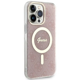Guess 4G MagSafe dėklas iPhone 13 Pro Max - rožinis