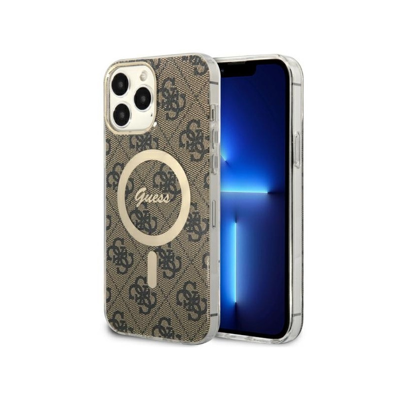 Guess 4G MagSafe dėklas iPhone 13 Pro Max - rudas