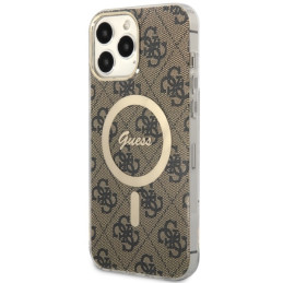 Guess 4G MagSafe dėklas iPhone 13 Pro Max - rudas