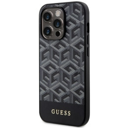 Guess GCube Stripes MagSafe dėklas iPhone 14 Pro - juodas