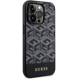 Guess GCube Stripes MagSafe dėklas iPhone 14 Pro - juodas