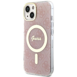 Guess 4G MagSafe dėklas iPhone 14 Plus - rožinis