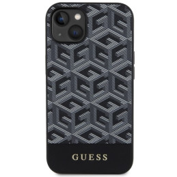 Guess GCube Stripes MagSafe dėklas iPhone 14 Plus - juodas